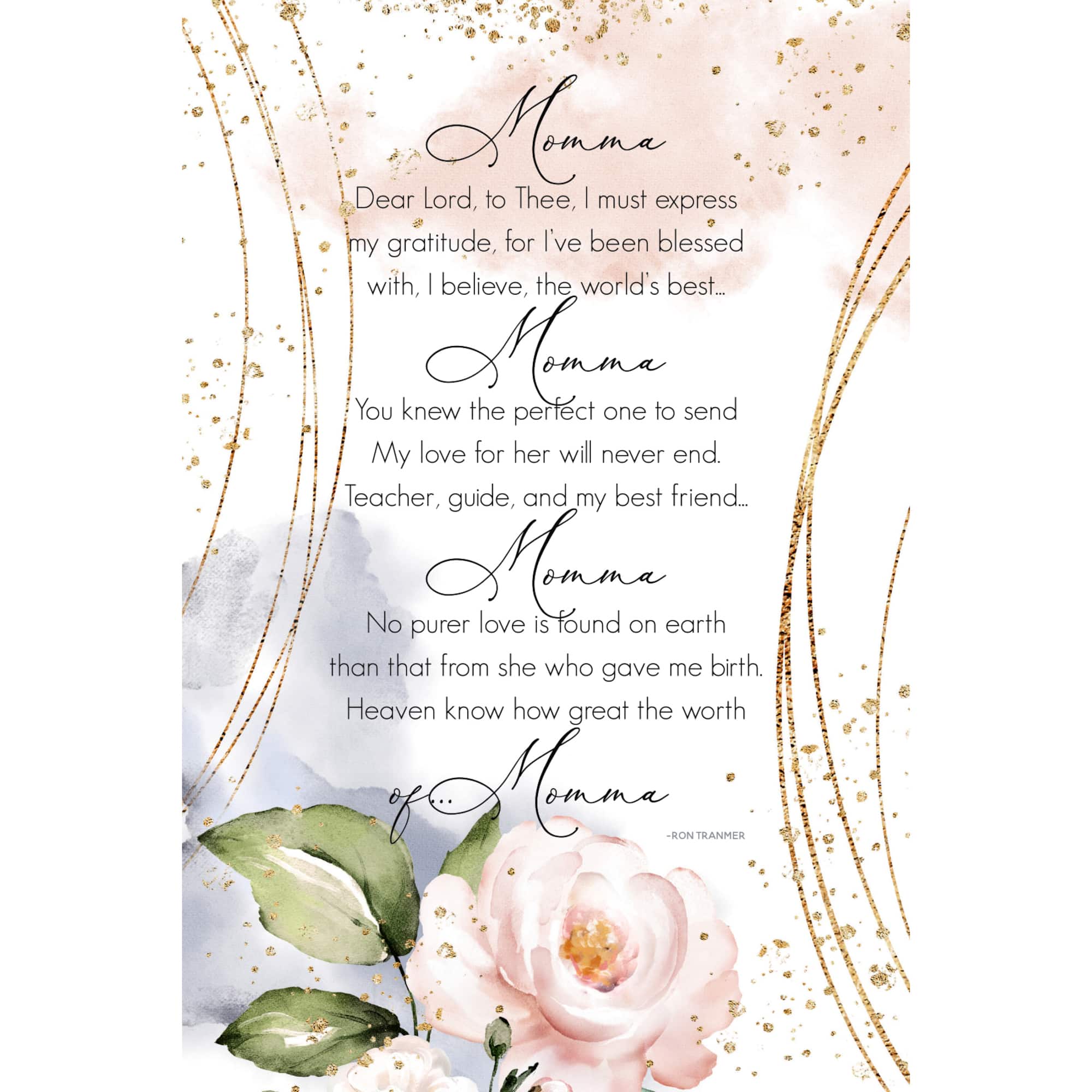 Momma Inspirational Wood Plaque